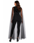 Adult Black Mesh Cape