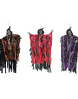 Animated Hanging Skeleton Witch Decoration