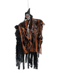 Animated Hanging Skeleton Witch Decoration