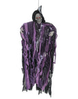 Animated Hanging Skeleton Witch Decoration