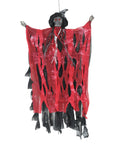 Animated Hanging Skeleton Witch Decoration