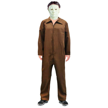 Adult Psycho Serial Killer Brown Costume