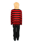 Children Red Black Stripe Killer Costume