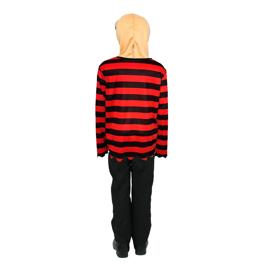 Children Red Black Stripe Killer Costume