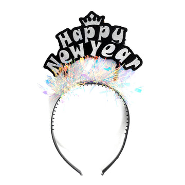 Happy New Year Iridescent Tinsel Headband