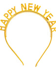 Happy New Year plastic Headband (Gold)