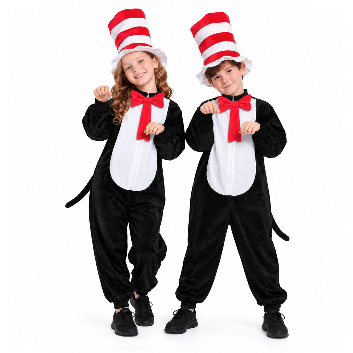 Children Silly Black Cat Jumpsuit Costume