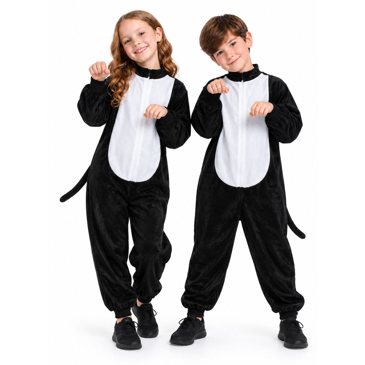 Children Black Cat Jumpsuit Costume