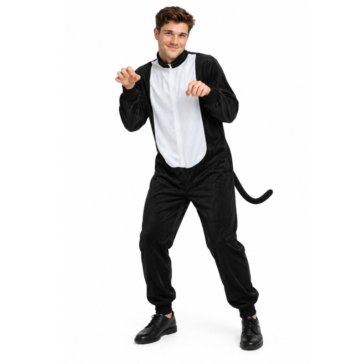 Adult Black Cat Jumpsuit Costume