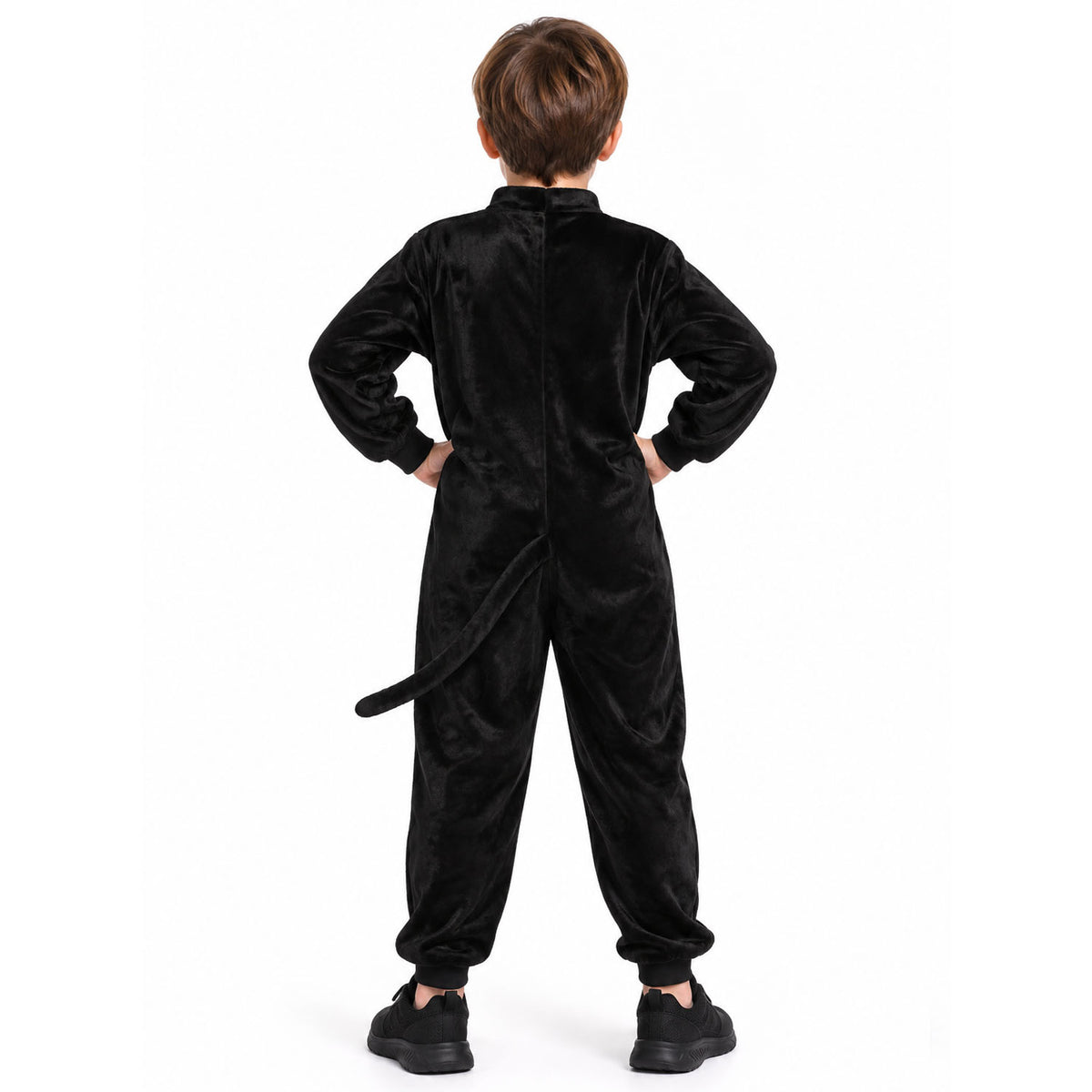 Children Black Cat Jumpsuit Costume