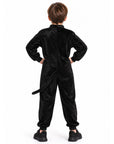 Children Silly Black Cat Jumpsuit Costume