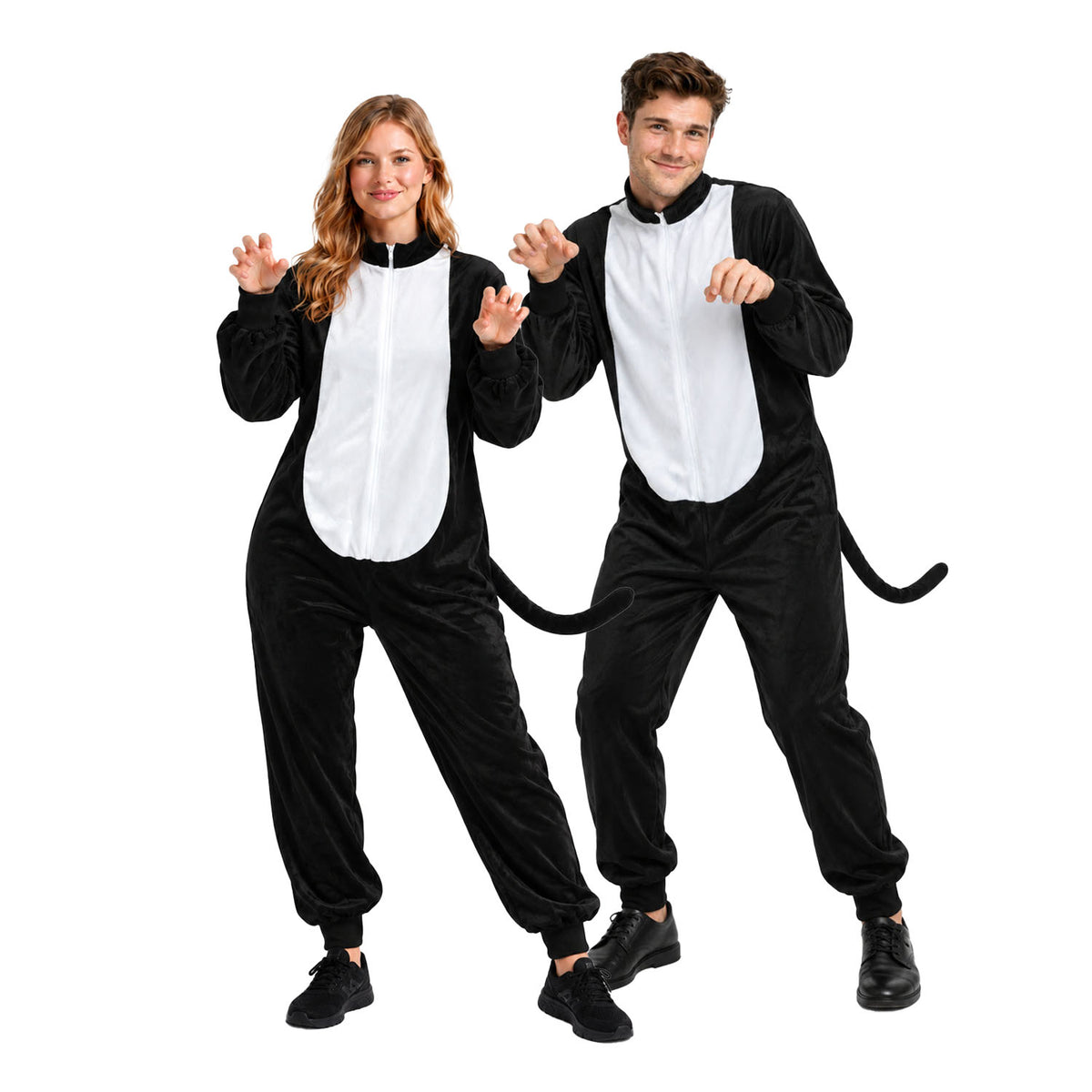 Adult Black Cat Jumpsuit Costume