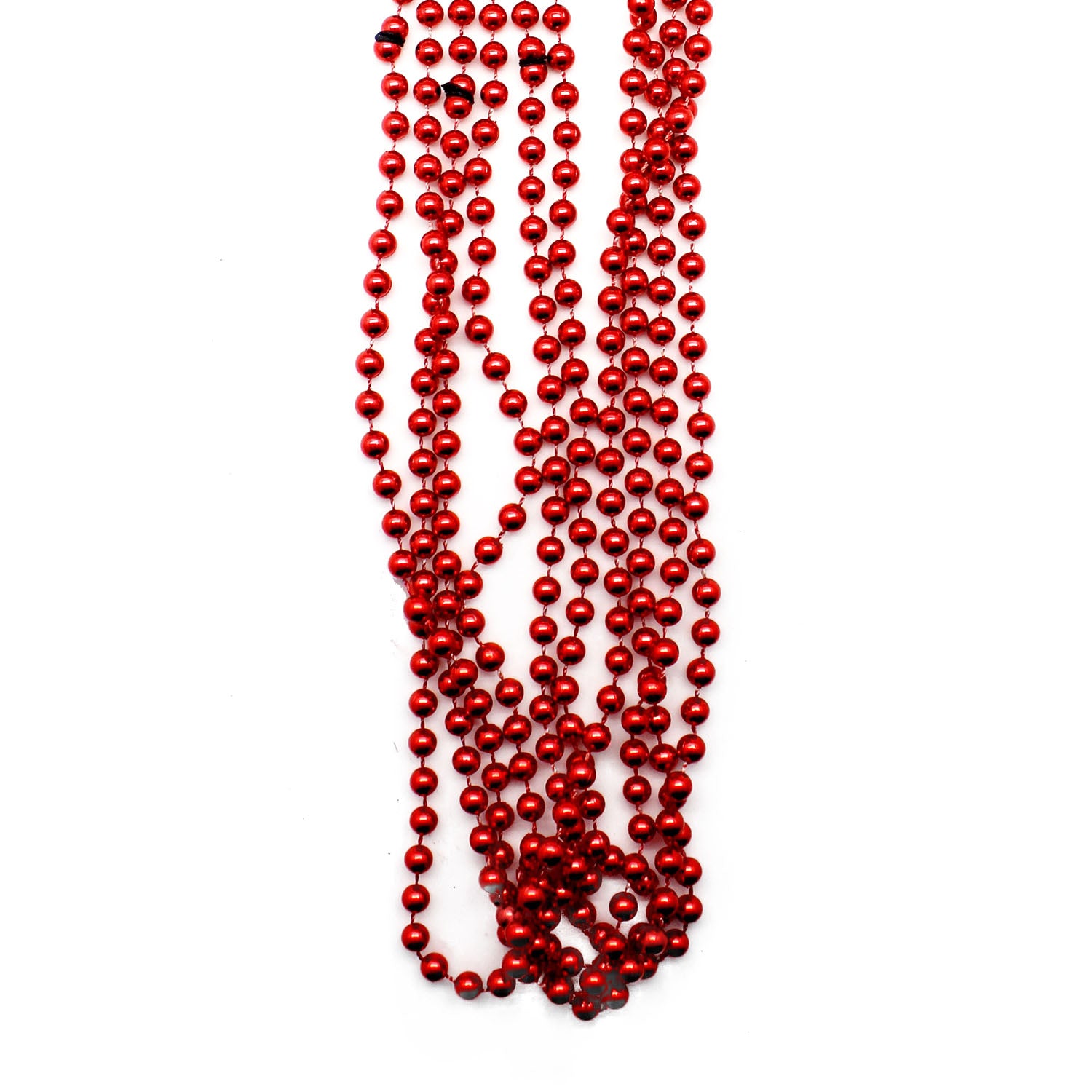 Metallic Beaded Necklace (Red) 5pk