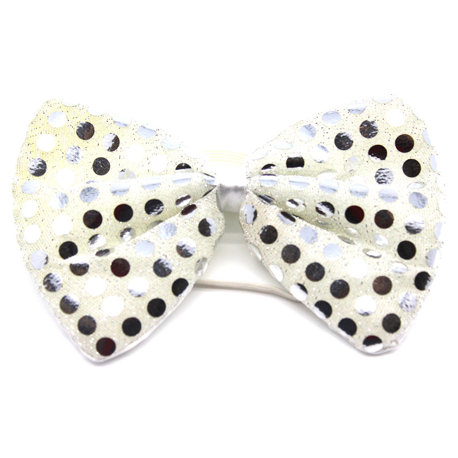 Big Sequin Bow Tie (Silver)