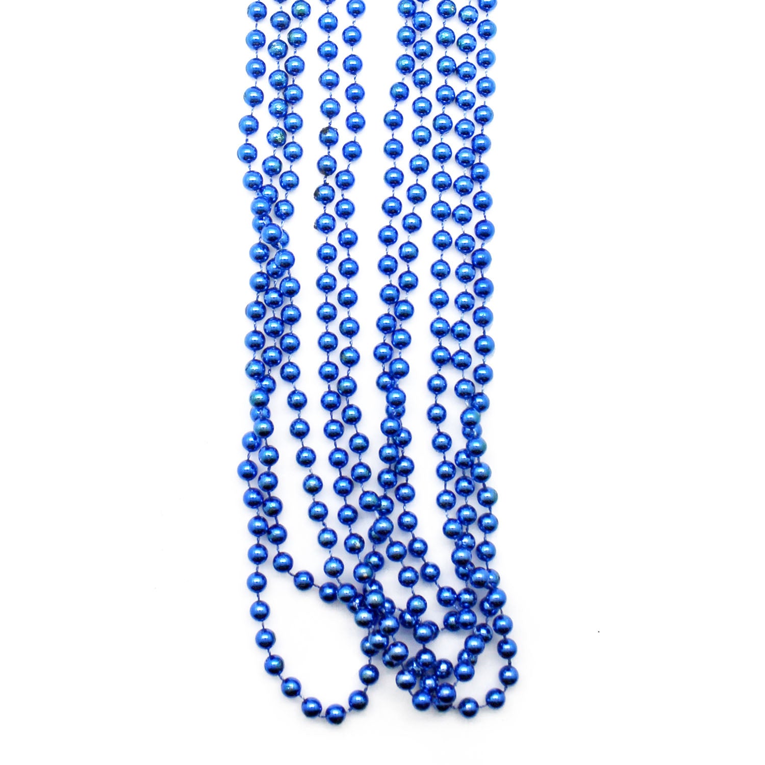 Metallic Beaded Necklace (Blue) 5pk