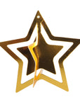 Metallic Star Hanging Decorations (11pcs) (Gold)