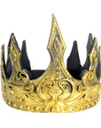 Decorative gold and black crown on a white background