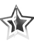 Metallic Star Hanging Decorations (11pcs) (Silver)