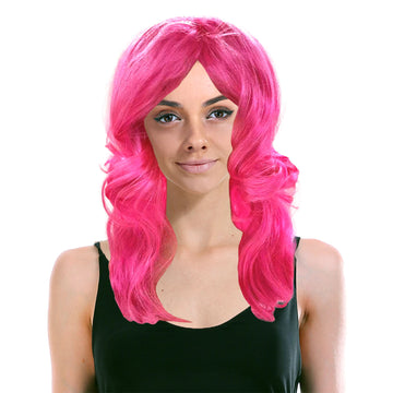 Wavy Curly Wig (Pink)