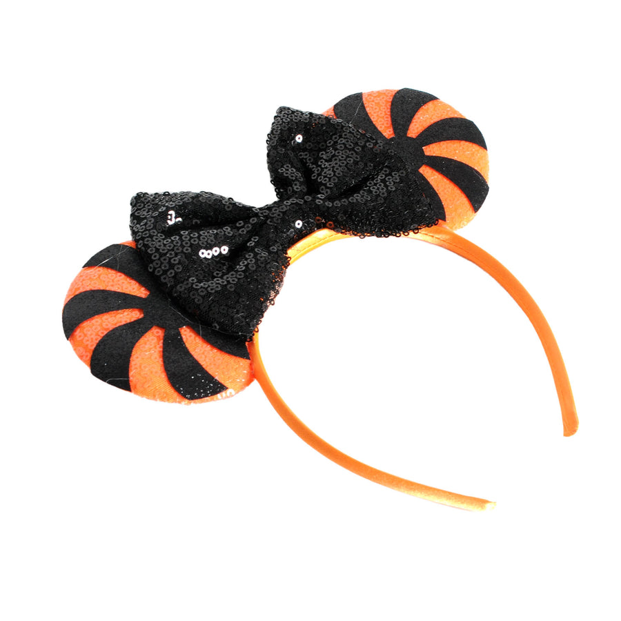 Halloween Swirl Sequin Bow Headband