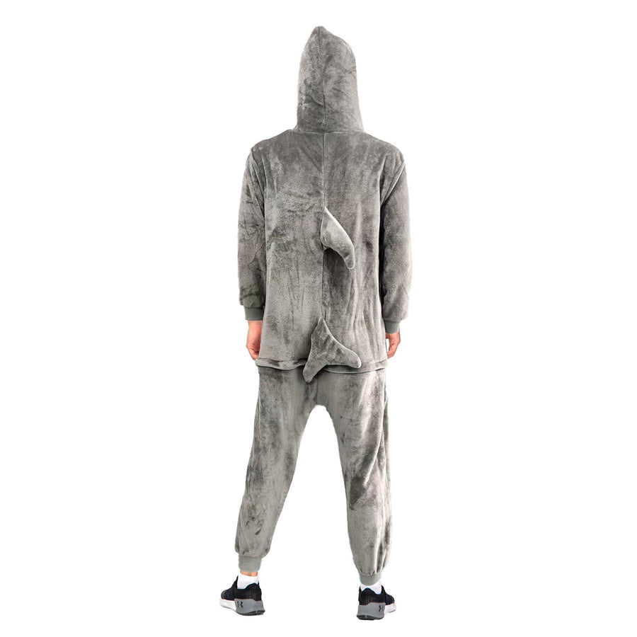 Adult Shark Onesie Costume (Grey)
