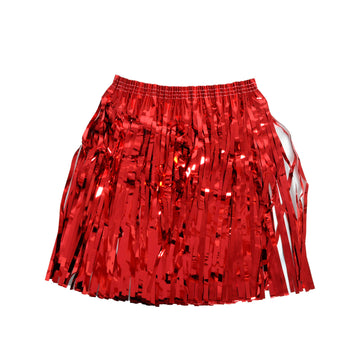 Red Tinsel Fringe Skirt