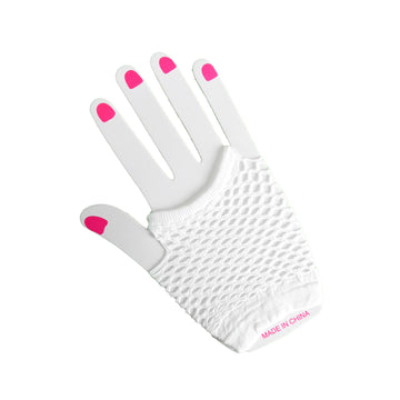 Short Fishnet Glove (White)