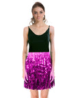 Pink Tinsel Fringe Skirt
