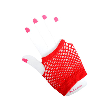 Short Fishnet Glove (Red)