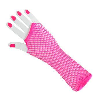 Long Fishnet Glove (Hot Pink)