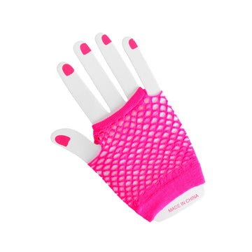 Short Fishnet Glove (Hot Pink)