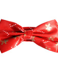 Christmas Bow Tie (Red with Gingerbread Man and Candy Cane)
