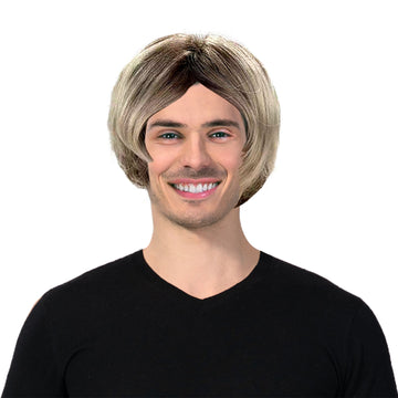 Men's Two Tone Wig (Brown Blonde)