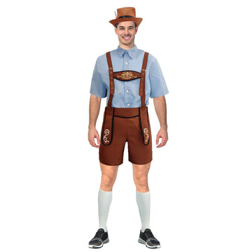 Adult Oktoberfest Beer Man Costume (Blue Brown)