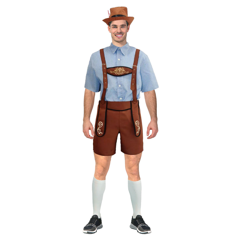 Adult Oktoberfest Beer Man Costume (Blue Brown)
