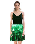 Green Tinsel Fringe Skirt