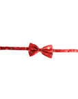 Christmas Bow Tie (Red with Gingerbread Man and Candy Cane)