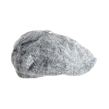 Vintage Old Man Cap (Tweed Light Grey)