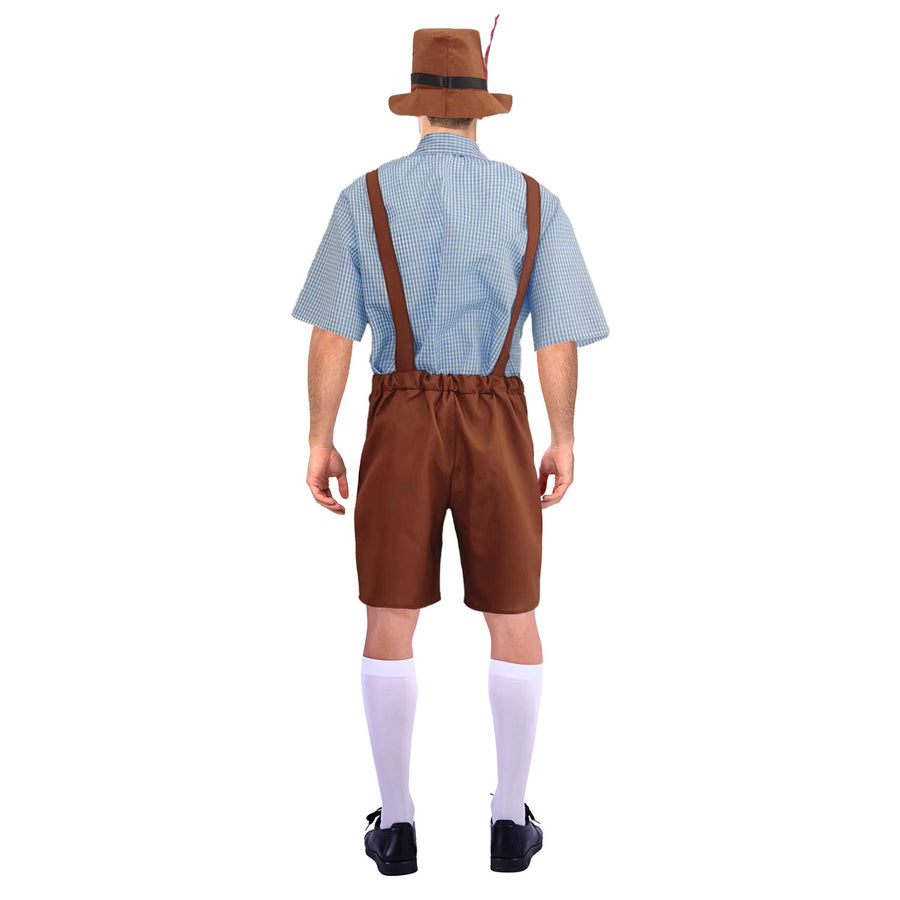 Adult Oktoberfest Beer Man Costume (Blue Brown)