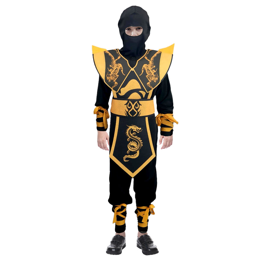 Children Yellow Ninja Assassin Costume