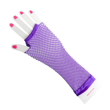 Long Fishnet Glove (Purple)
