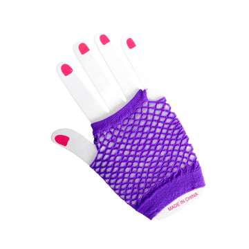 Short Fishnet Glove (Purple)