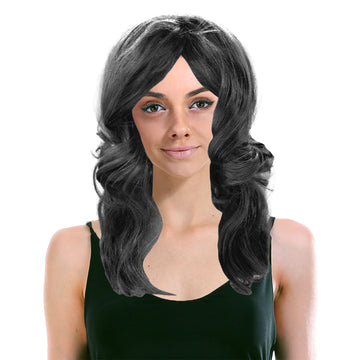 Wavy Curly Wig (Black)
