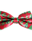 Christmas Bow Tie (Red with Christmas Trees)