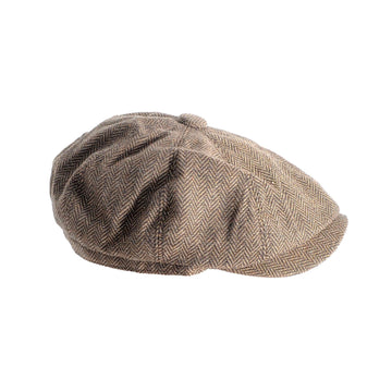 Vintage Old Man Cap (Tweed Brown)