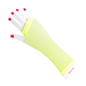 Long Fishnet Glove (Yellow)