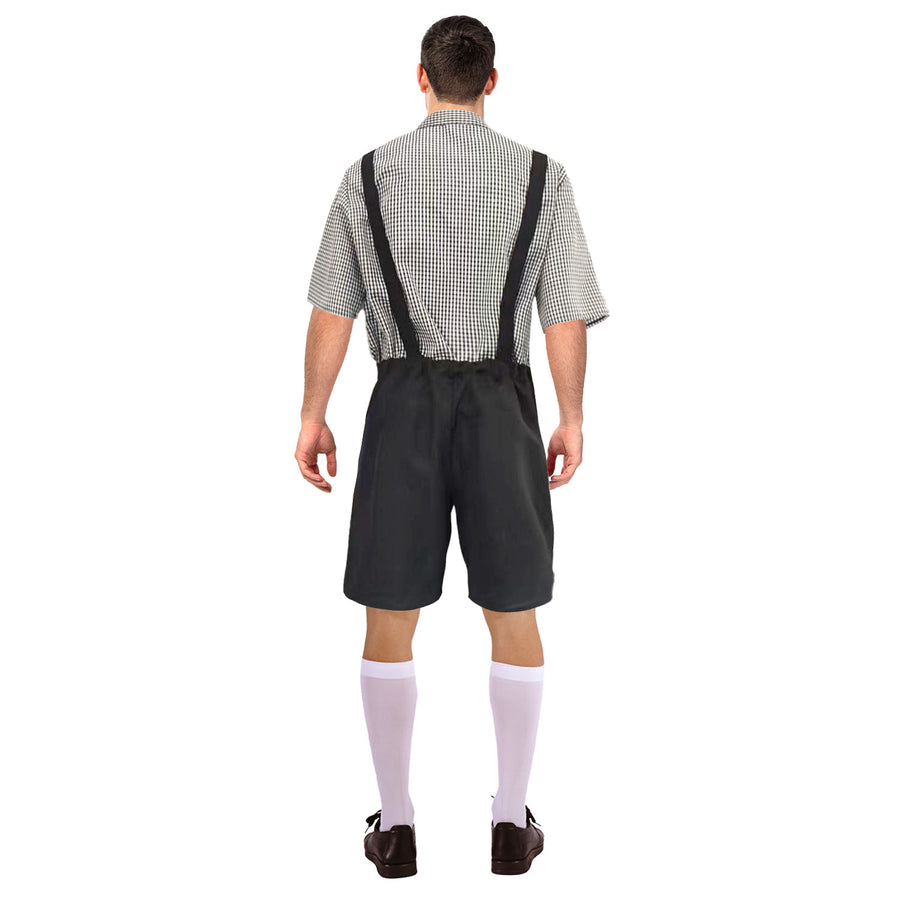 Adult Black Checkered Beer Man Costume