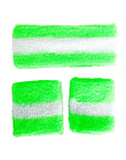 Striped Sweatband & Wristband Set (Green)