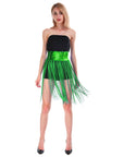 Sequin Belt with Fringe Skirt (Green)