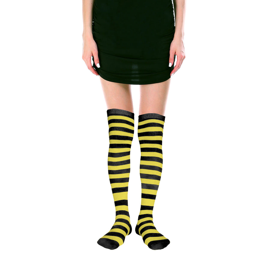 Over Knee Socks (Yellow/Black Stripe)